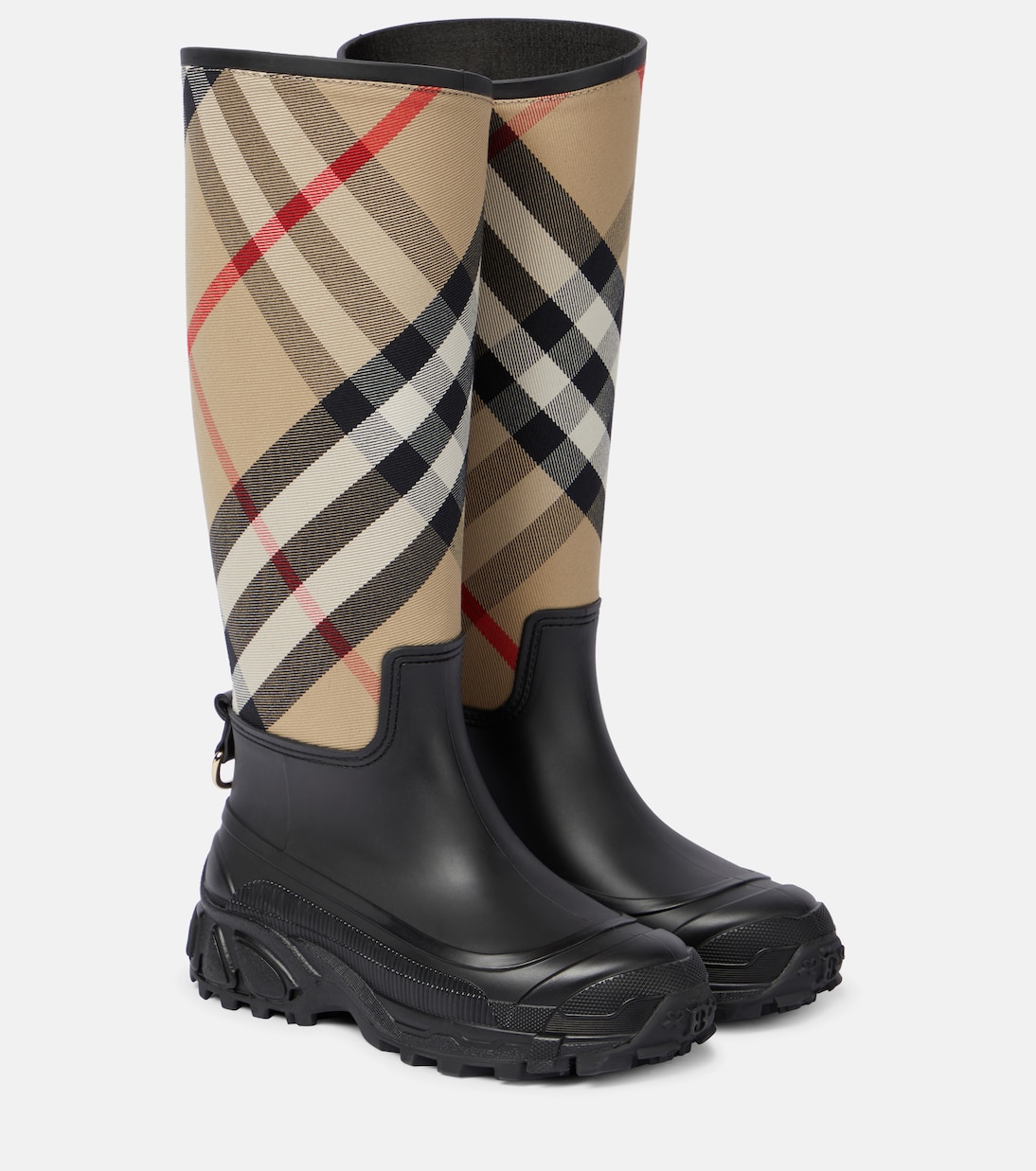 Резиновые сапоги для проверки дома Burberry, Black Archive Beige