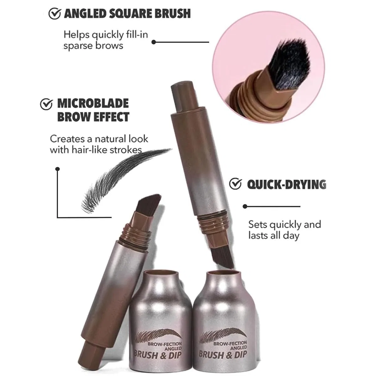 Жидкий карандаш для бровей Revorie Brow-Fection (04#Chocolate) Rietoiu, 04#Chocolate — фото 3