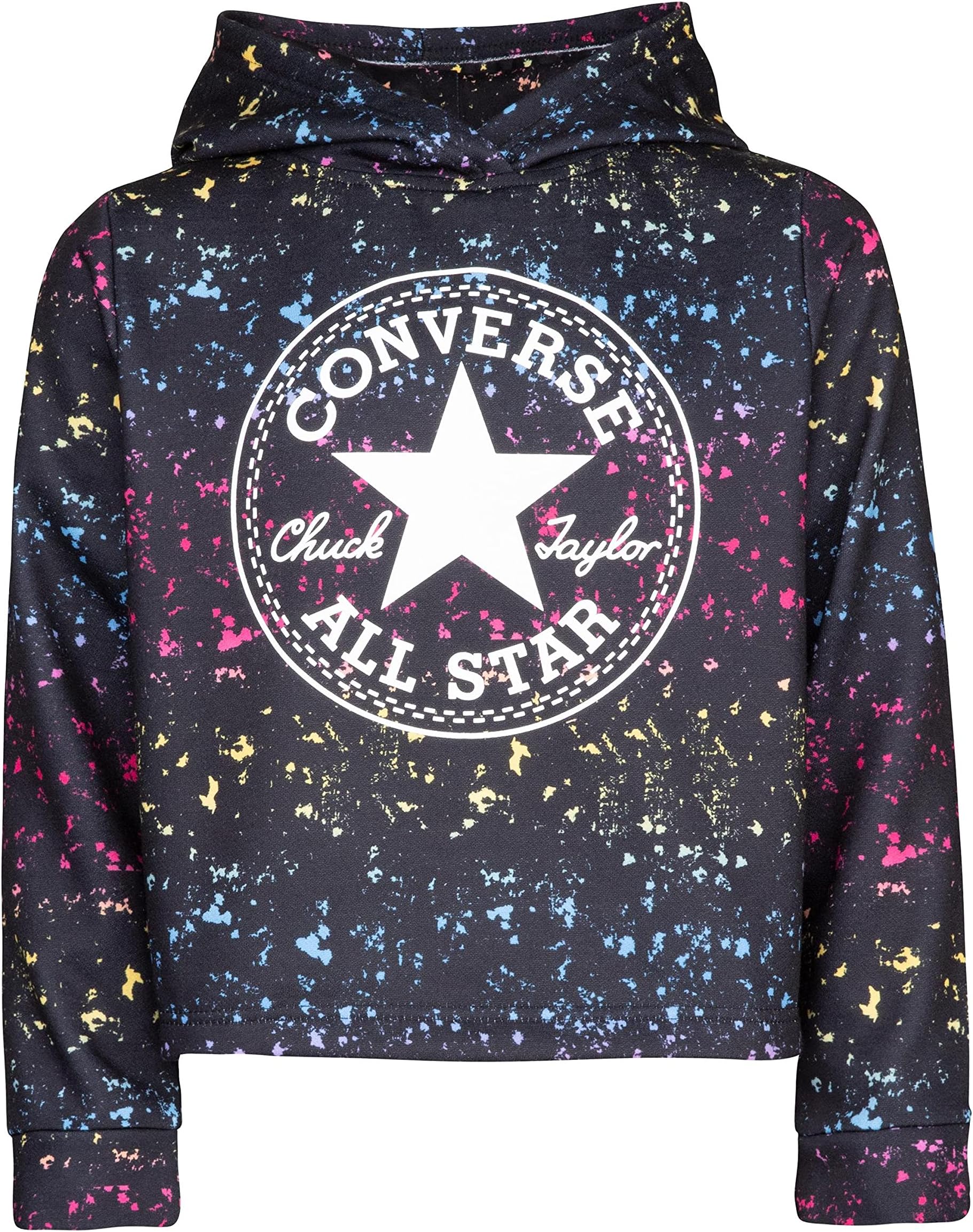 

Худи Converse All Over Print Cropped Hoodie, черный