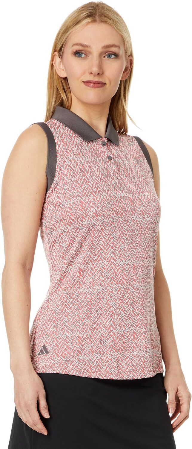 

Поло adidas Golf Ultimate365 Jacquard Sleeveless Polo, цвет Charcoal