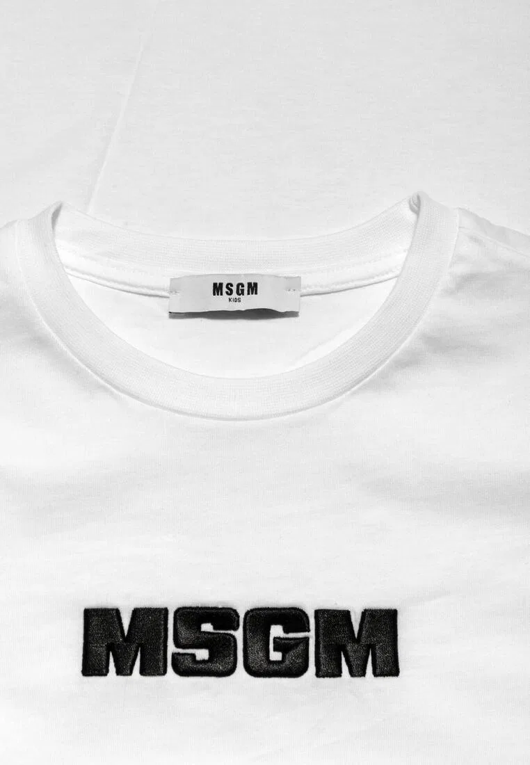 Футболка, хлопок, для детей Msgm, белый — фото 3