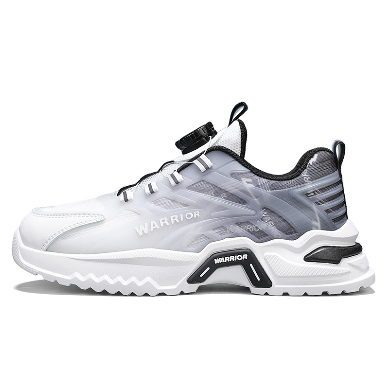 

WARRIOR Высокие устойчивые к истиранию легкие дышащие нескользящие низкие массивные кроссовки мужские белые черные ручки, цвет White Black-Knob