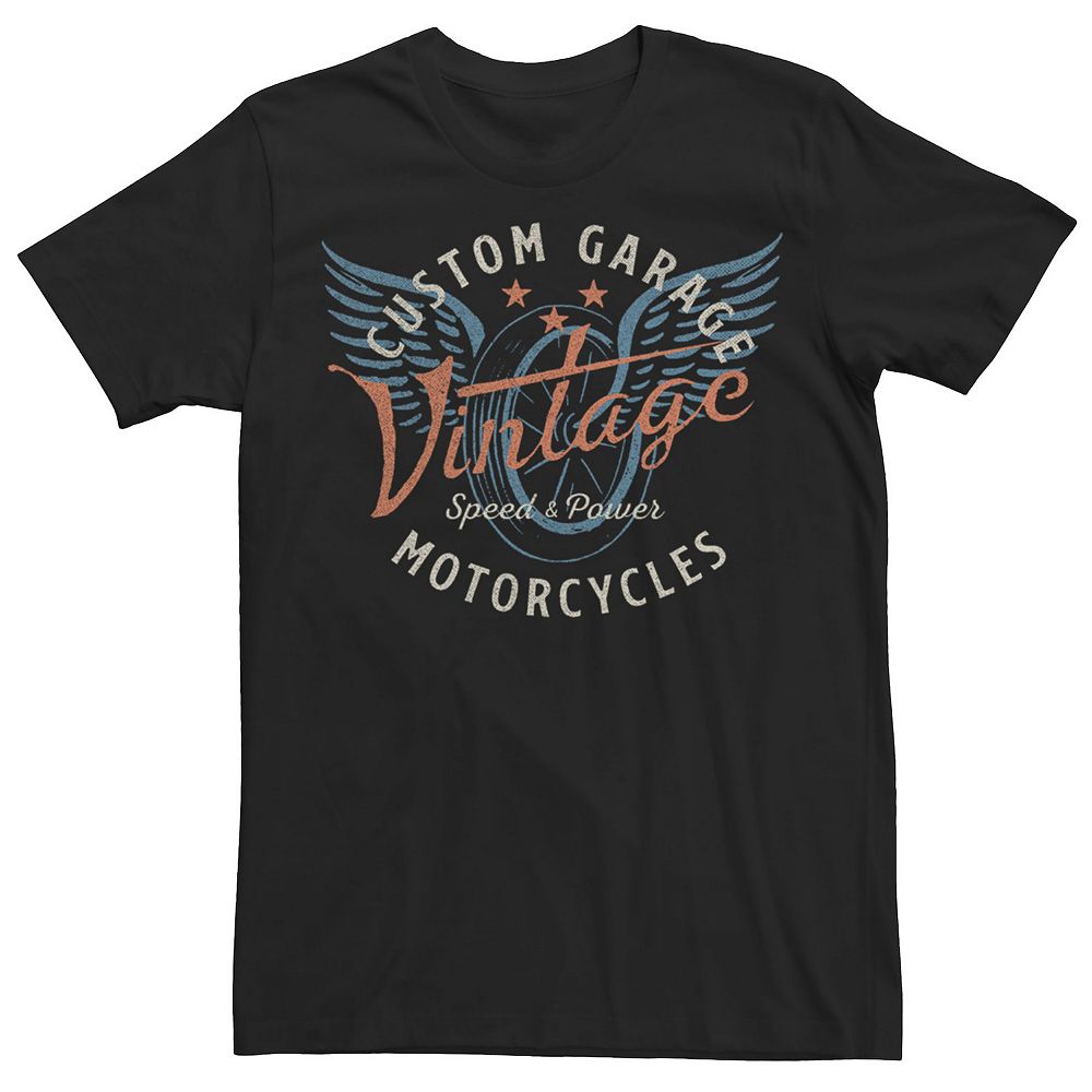 

Мужская футболка с логотипом Garage Vintage Motorcycles на заказ Licensed Character, черный