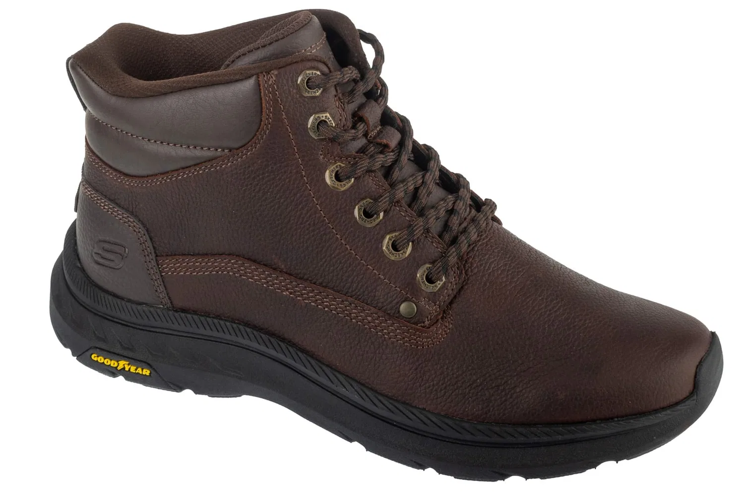 Кроссовки низкие, кожаные, Skechers, коричневый