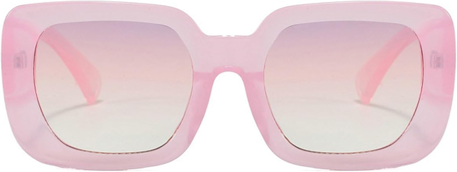 

Модные квадратные солнцезащитные очки для женщин и мужчин, стильные ретро-солнцезащитные очки в толстой оправе, солнцезащитные очки с защитой от УФ-излучения UV400 mincl, Pink