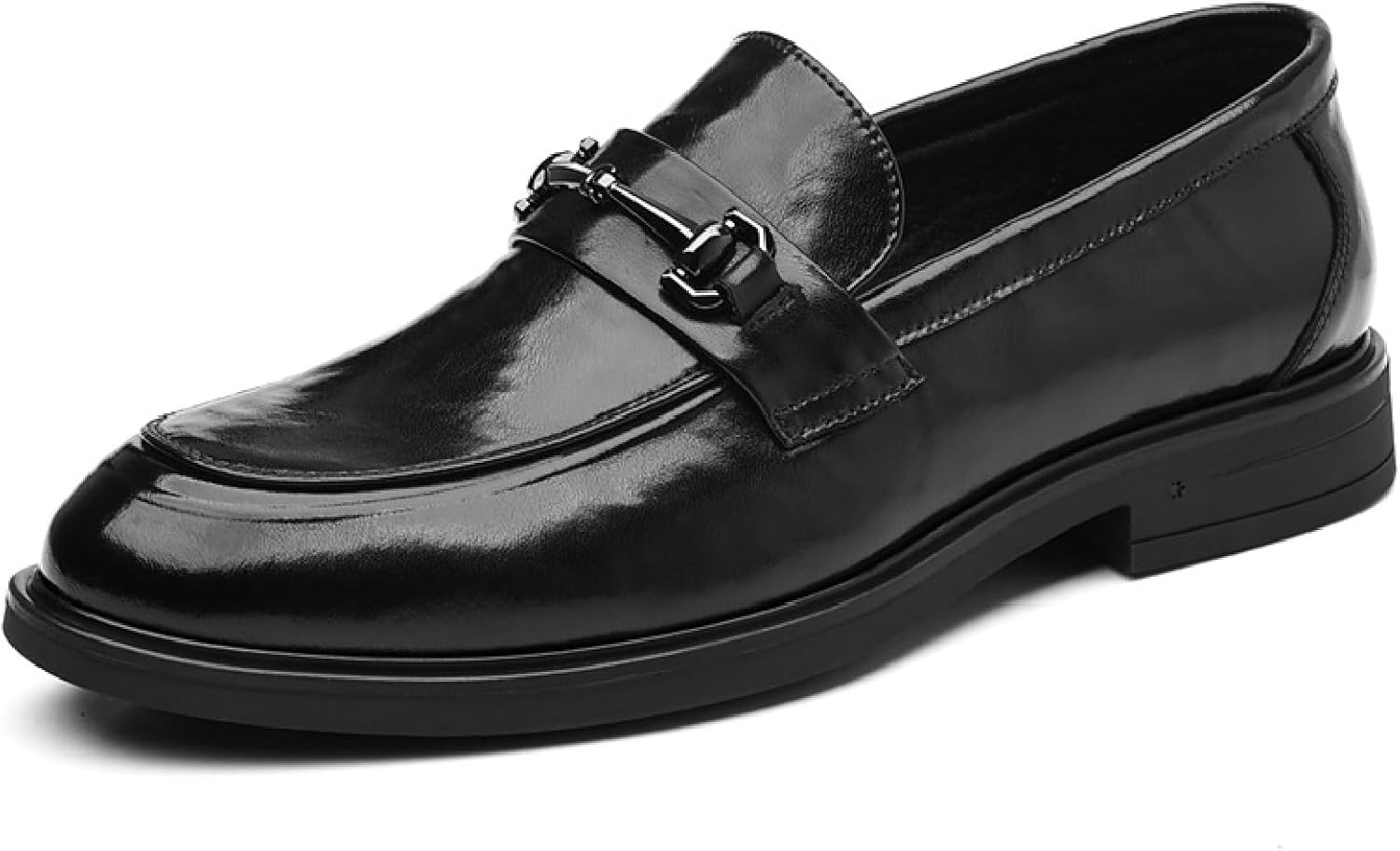 

Мужские лоферы BHDJK с пряжкой в виде лошадиного бита, модные слипоны на массивном каблуке, туфли для работы, бизнеса и вечеринок, черный