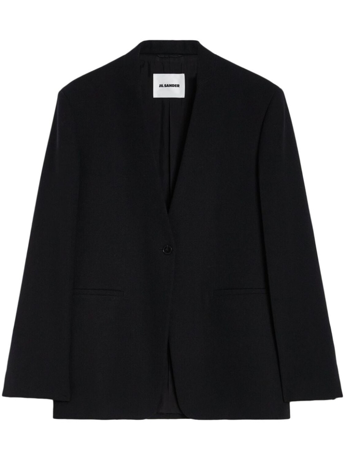 Jil Sander пиджак строгого кроя, черный