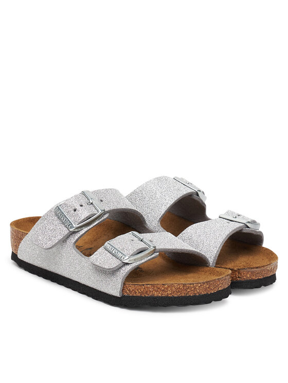 Пантолеты Arizona Kids 1030477 Birkenstock, серебряный — фото 2