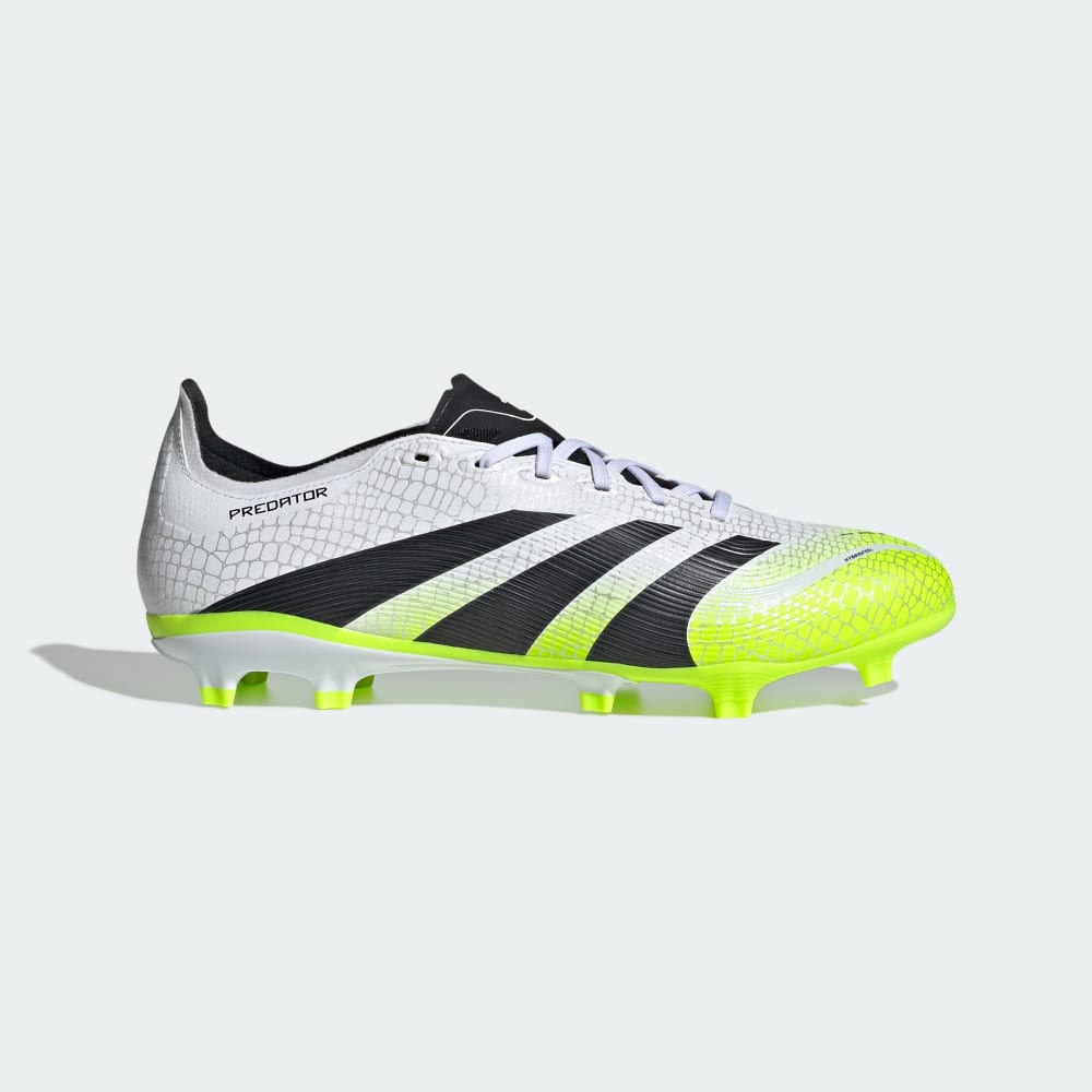 Бутсы Adidas Predator League Firm/Multi-Ground Cleats, цвет Cloud White/Core Black/Lucid Lemon — фото 2