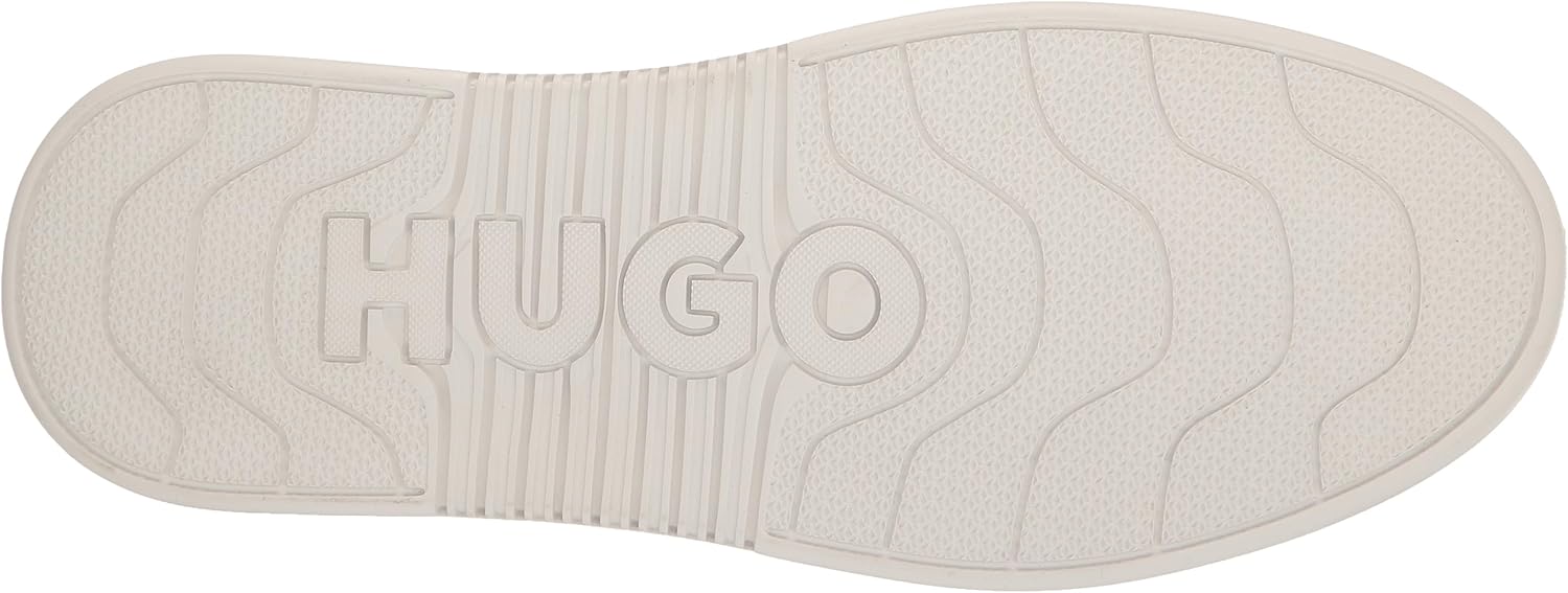 Кроссовки Hugo Mens Cupsole из кожи на шнуровке, белый — фото 4