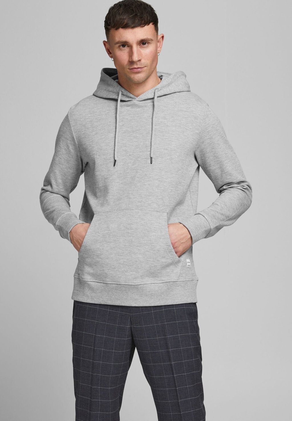 

Толстовка JJEBASIC HOOD Jack & Jones, светло-серый меланж
