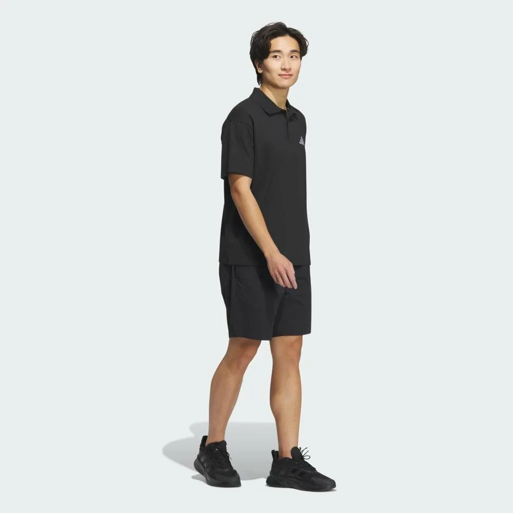 Футболка-поло Essentials Plus свободного кроя с коротким рукавом и небольшим логотипом Adidas, black — фото 3