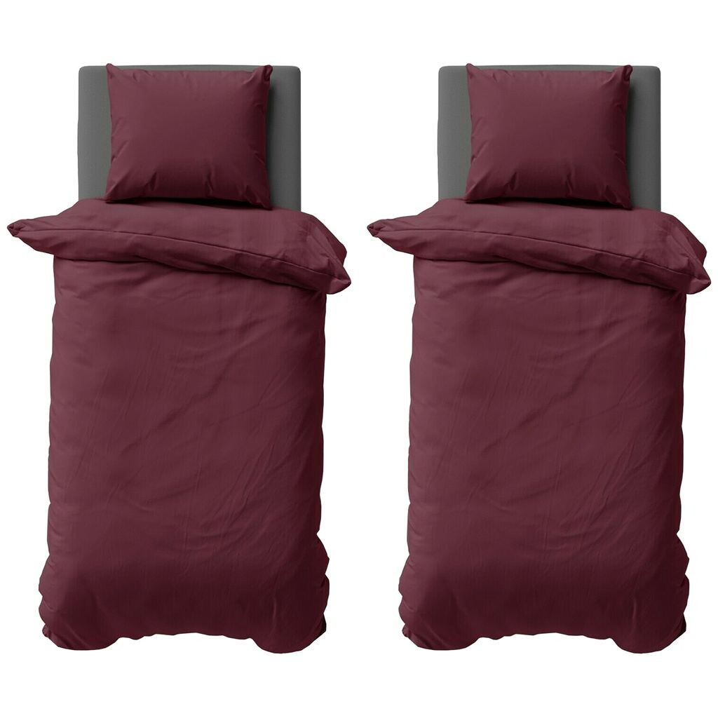 

Комплект постельного белья из 4 предметов однотонного белья 135х200 см, микрофибра Бордо, пододеяльники Müskaan