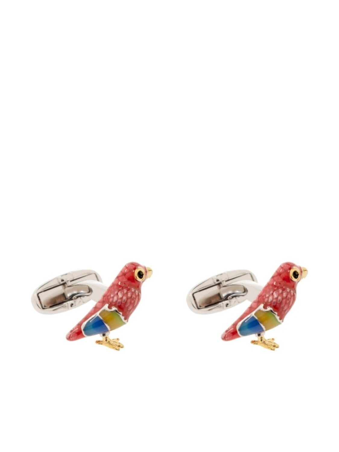 

Запонки с птичьей эмалью Paul Smith, красный