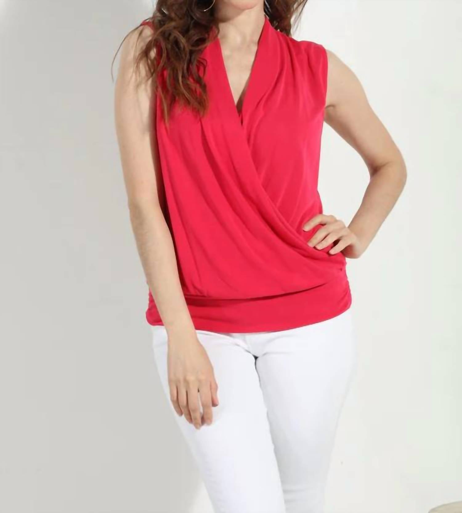 

Топ Curpo Banded Tank Top в пурпурном цвете Veronica M