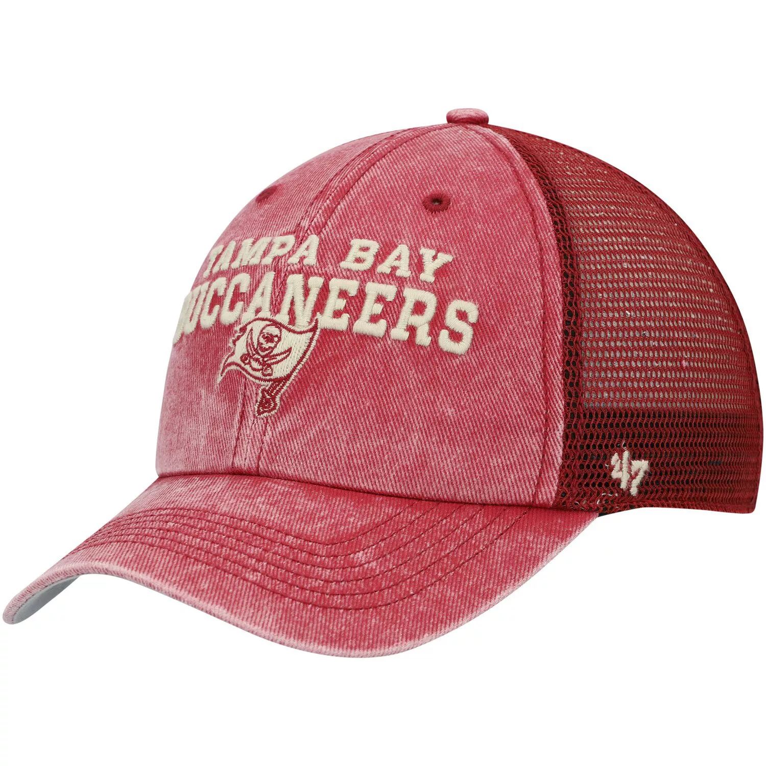 

Мужская красная бейсболка Tampa Bay Buccaneers Drumlin Trucker Clean Up Snapback '47