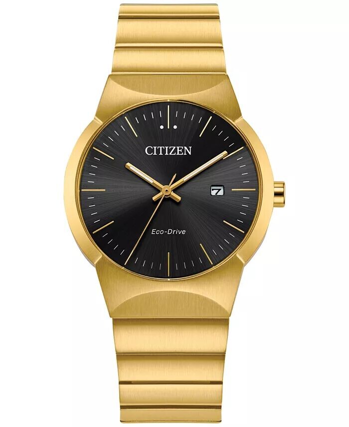 

Женские часы Axiom Eco-Drive с золотистым браслетом из нержавеющей стали, 32 мм Citizen