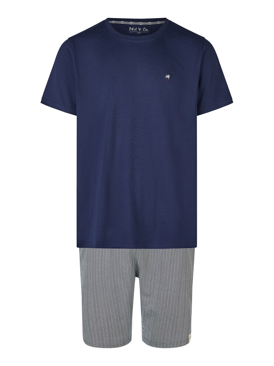 

Короткая пижама Phil & Co. Berlin Lounge Dreams, темно-синий/серый