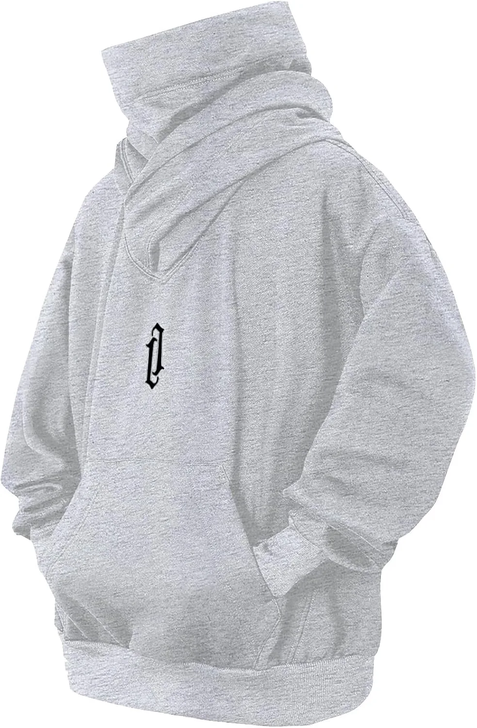 

Толстовка с капюшоном и воротником-хомутом для мужчин, с вышивкой Eocicvvi