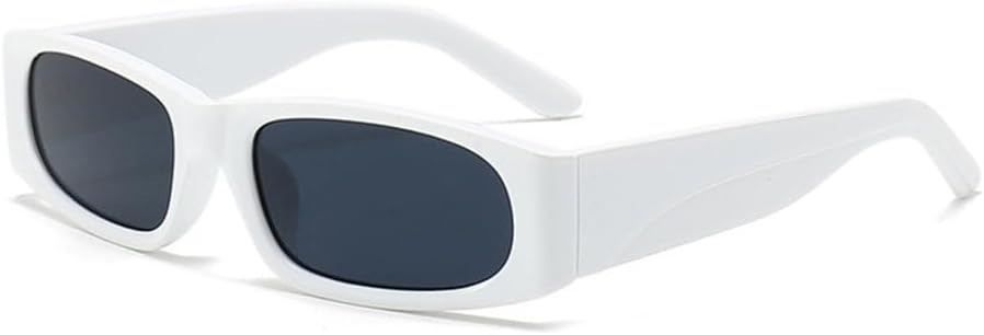 

Ретро-солнцезащитные очки маленького прямоугольного размера для женщин, модные очки с ярким леопардовым принтом, солнцезащитные очки UV400 для мужчин MTZJH, White Gray