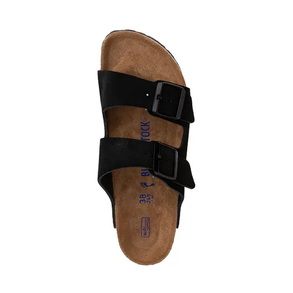 Женские сандалии Birkenstock Arizona с мягкой стелькой, черный — фото 3