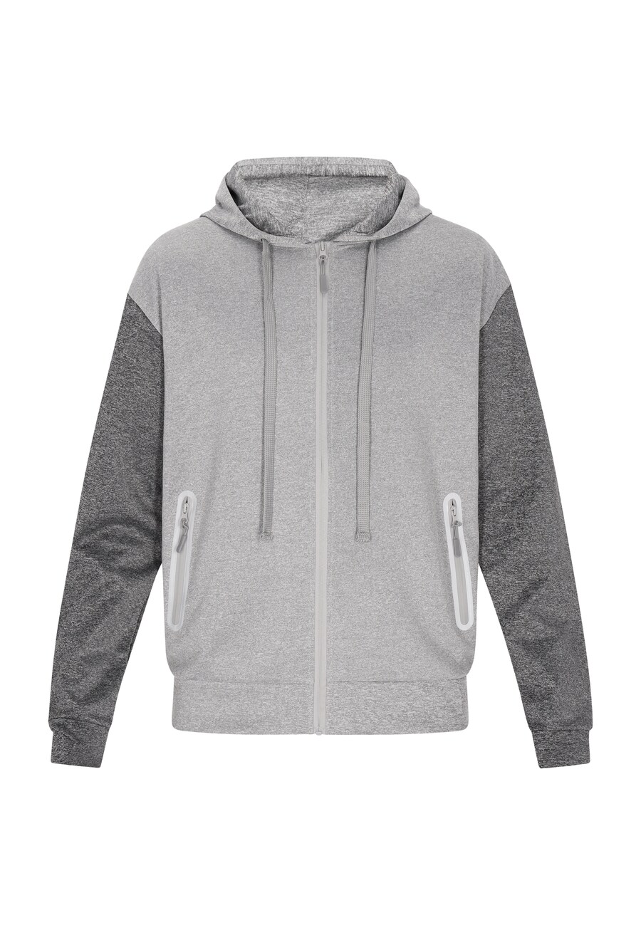 

Толстовка с капюшоном на молнии TUFFSKULL, цвет Light grey/Dark grey