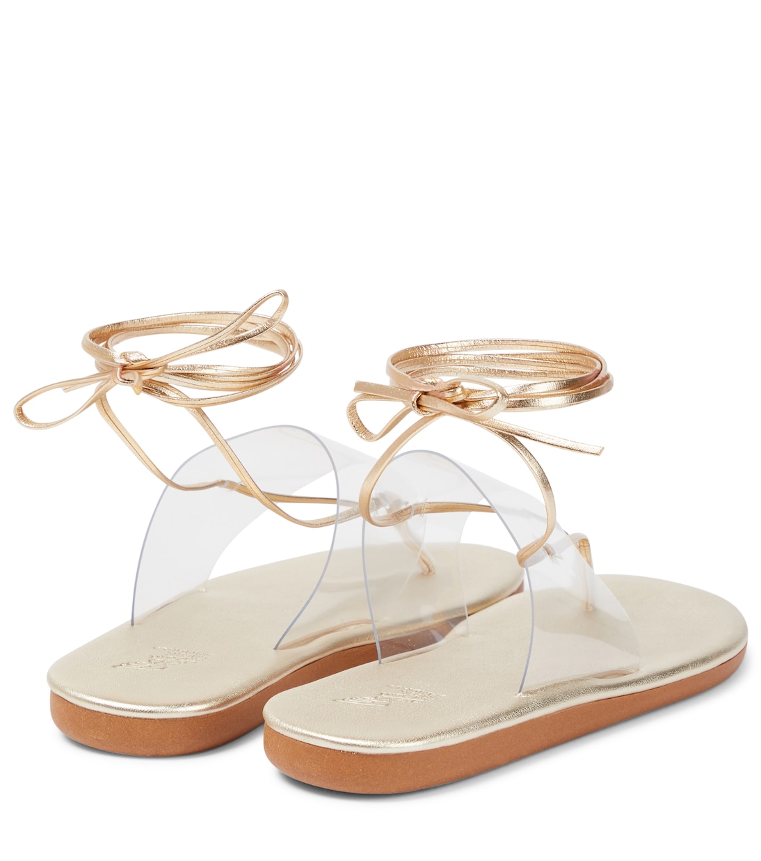 Сандалии из кожи и ПВХ Eygenia Ancient Greek Sandals, Platinum — фото 3