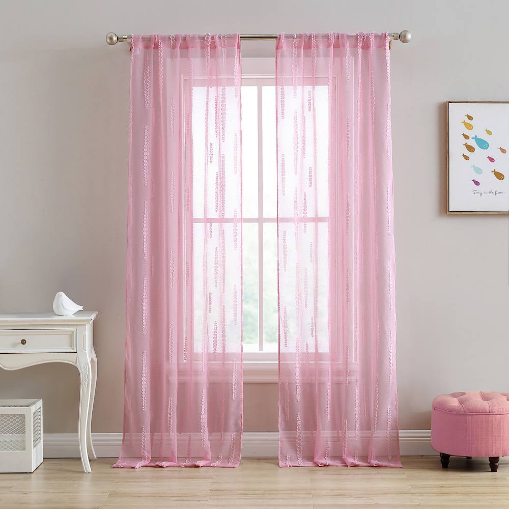 

Laura Ashley Curtains Прозрачный набор из 2 панелей для оконных штор, розовый