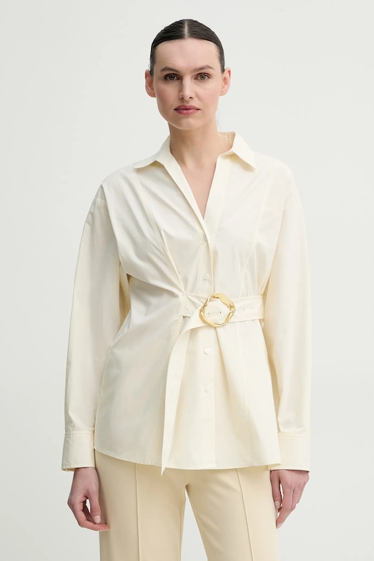

Хлопковая рубашка Isabelle Blanche, бежевый