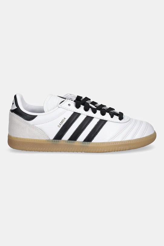 Кожаные детские кроссовки Samba Adidas Originals, белый — фото 2