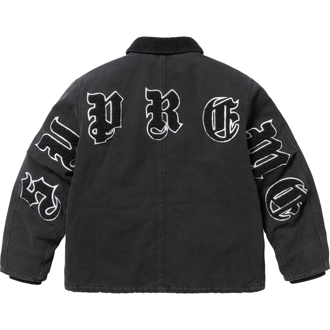 

Supreme Старинная английская рабочая куртка из холста, Black