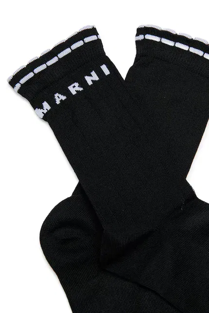 Носки детские длинные MZ38F SOCKS Marni, черный — фото 2