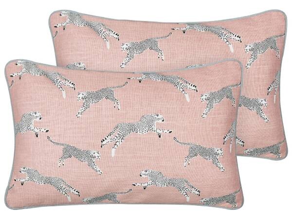 

Подушка Beliani 2 шт ARALES, 30x50x50 см цвет schwarz/grau/pink/weiß