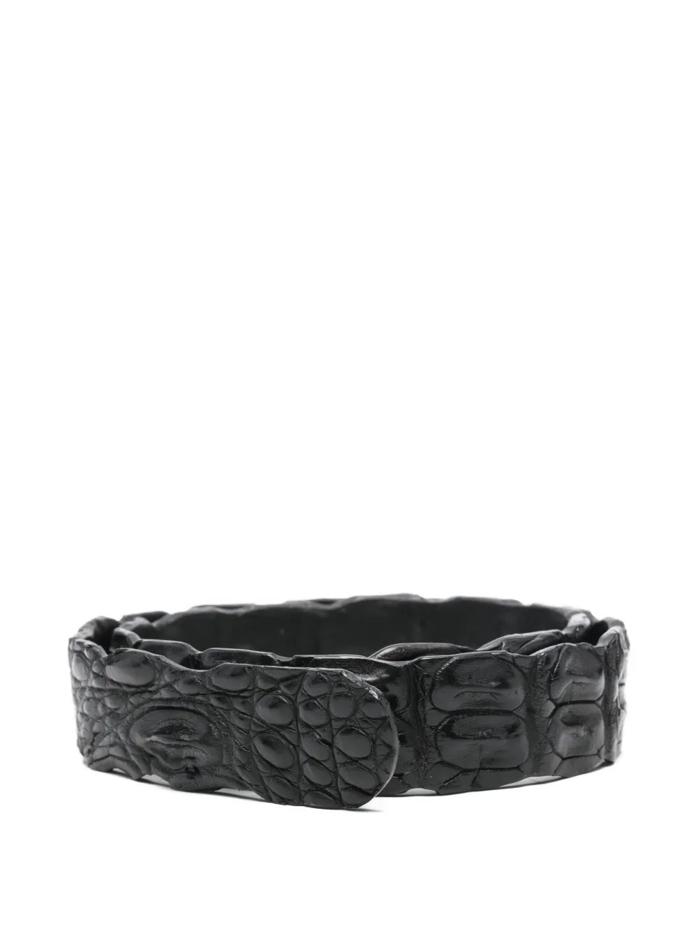 

Ремень из крокодиловой кожи Sommet, черный