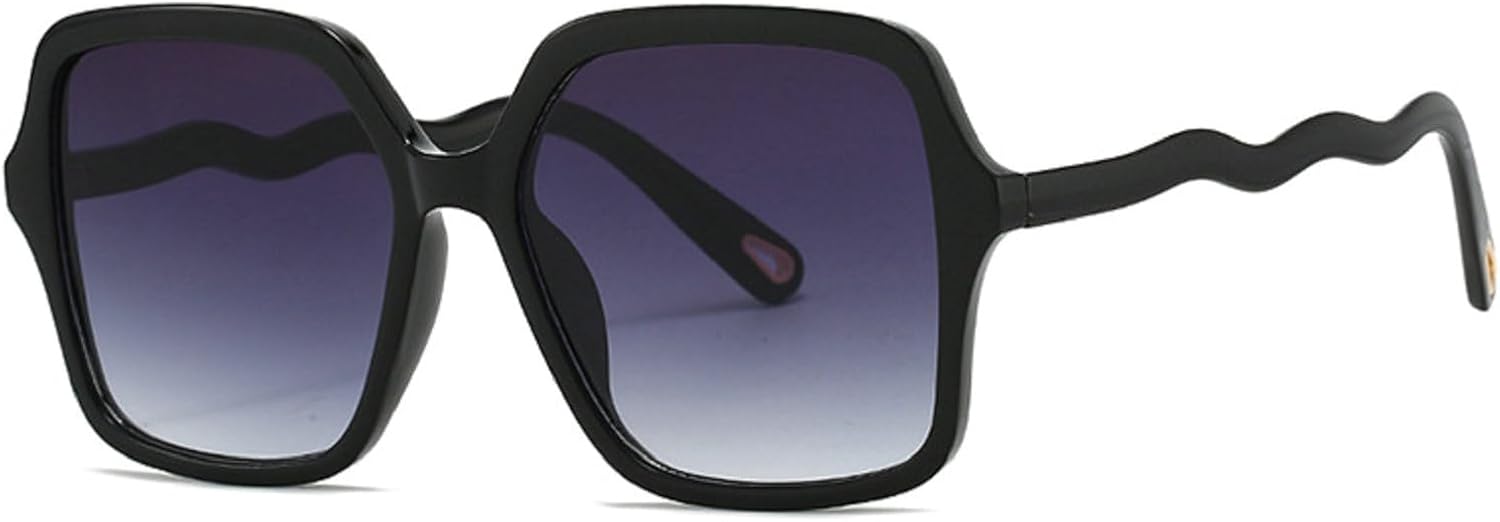 

Большие квадратные солнцезащитные очки для женщин и мужчин, для путешествий, роскошные, мужские, с леопардовым принтом, женские, с защитой от УФ-излучения UV400, в стиле ретро, ​​дизайнерские Melrose, Black&grey