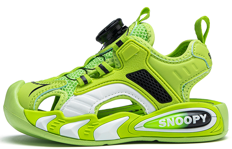 

SNOOPY Непромокаемые противоскользящие антиударные износостойкие быстросохнущие поддерживающие легкие детские сандалии neon green kids'