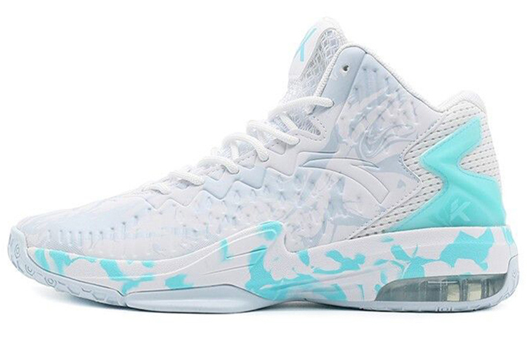 

ANTA Кроссовки баскетбольные KT3 Thompson Team с амортизацией, противоскользящие и износостойкие, высокие, бело-голубые