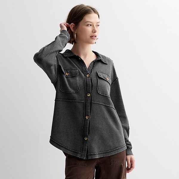 

Джинсовая куртка на пуговицах для подростков Rewind, Black