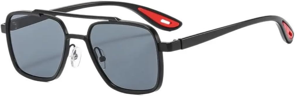 

Солнцезащитные очки для мужчин и женщин - защита UV400 - двойные перемычки, прозрачные линзы цвета "океан", подходят для занятий спортом на открытом воздухе и вождения DSVIGF, Black