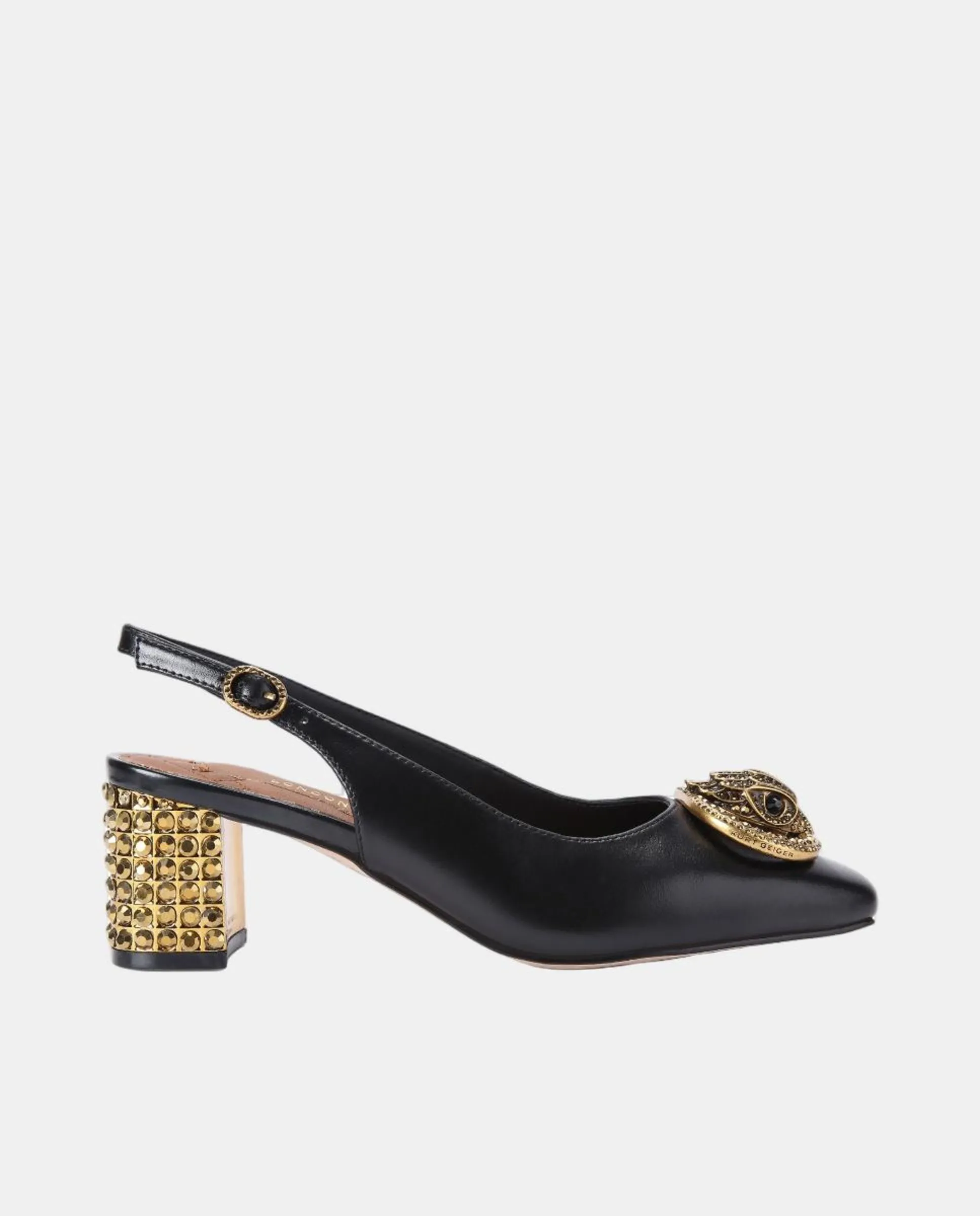 Женские туфли челси на блочном каблуке из кожи Kurt Geiger, черный