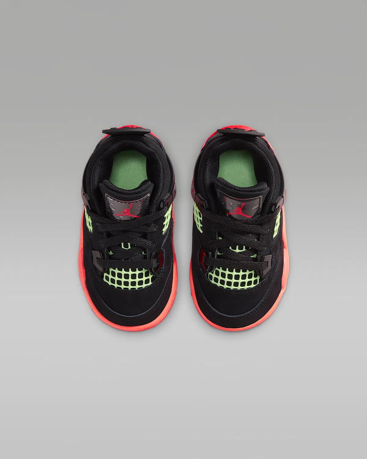 Кроссовки Jordan 4 Retro для малышей, Black/Bright Mango/Barely Volt/Infrared 23 — фото 4