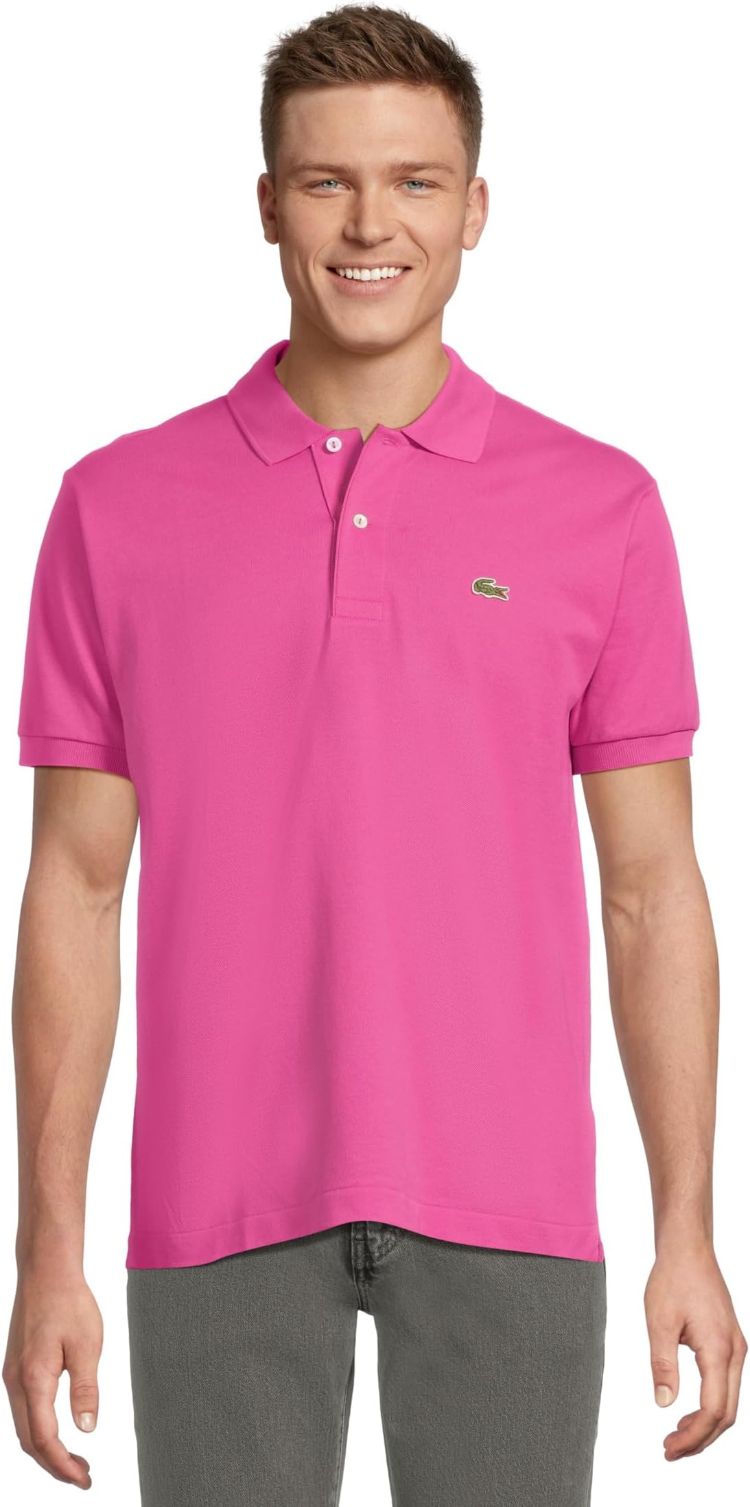

Футболка Lacoste Original L.12.12 Petit Piqué Cotton Polo Shirt, цвет Magenta