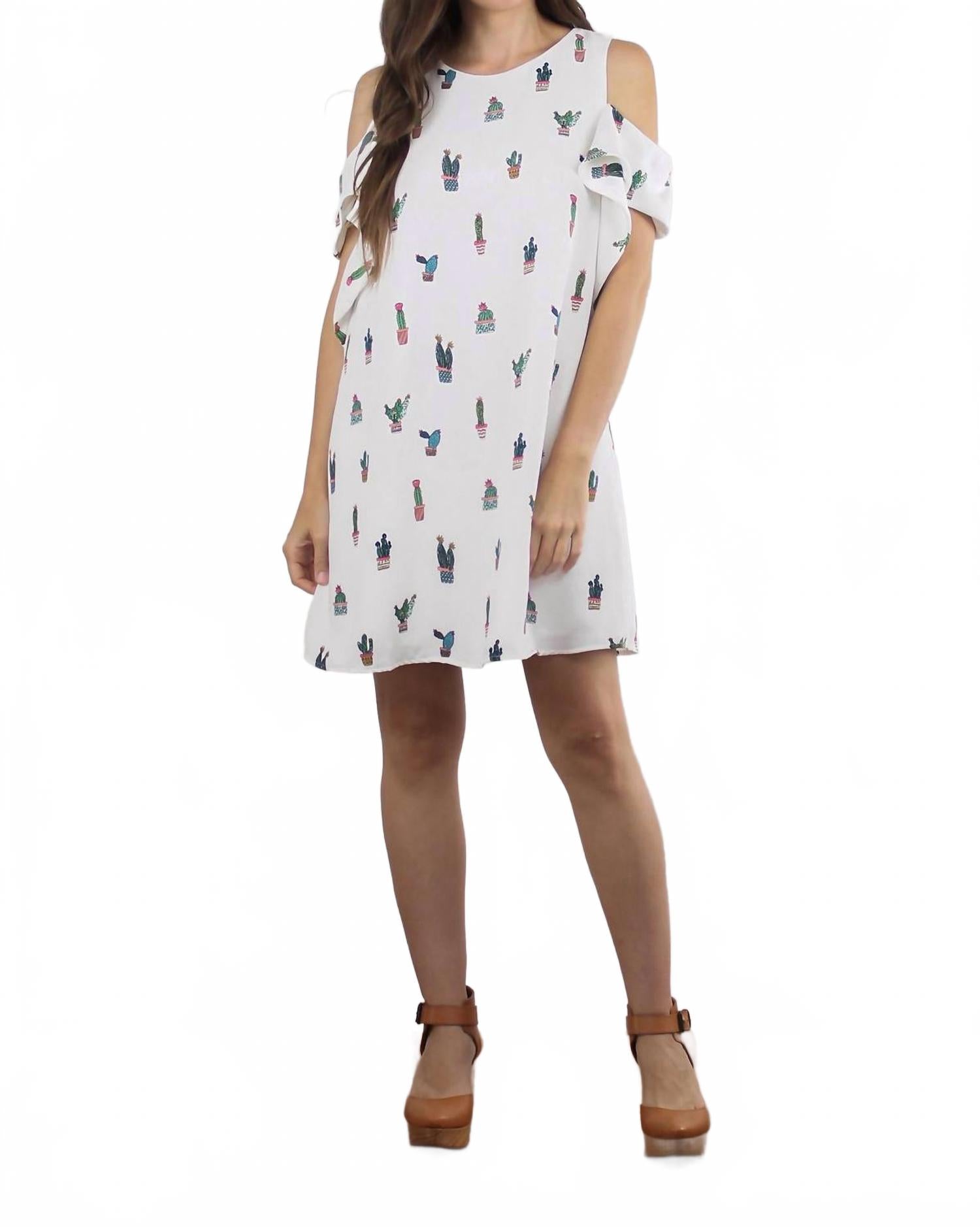 

Пустынный кактус платье в бежевом цвете DO+BE