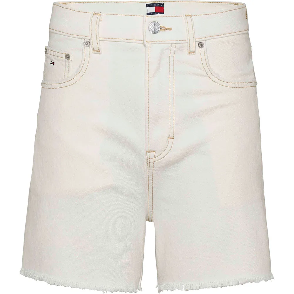 

Шорты Tommy Jeans BI8194 Mom Fit denim, белый