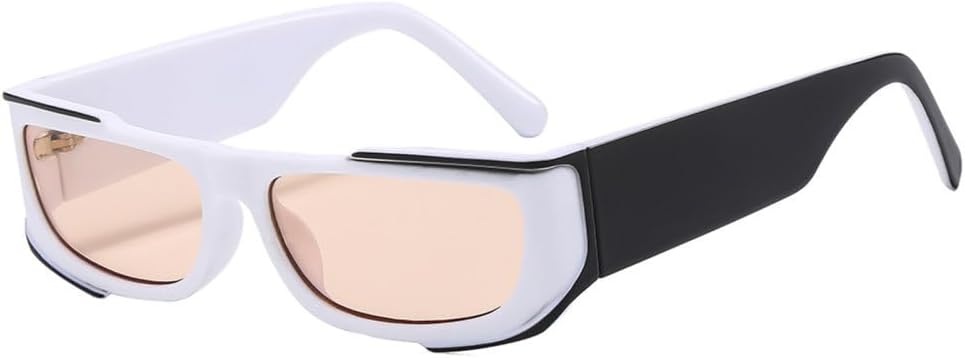 

Прямоугольные солнцезащитные очки 2027 года, модные, винтажные, с градиентными оттенками, конфетные цвета, трендовые, популярные, с защитой от УФ-излучения UV400 MTZJH, White