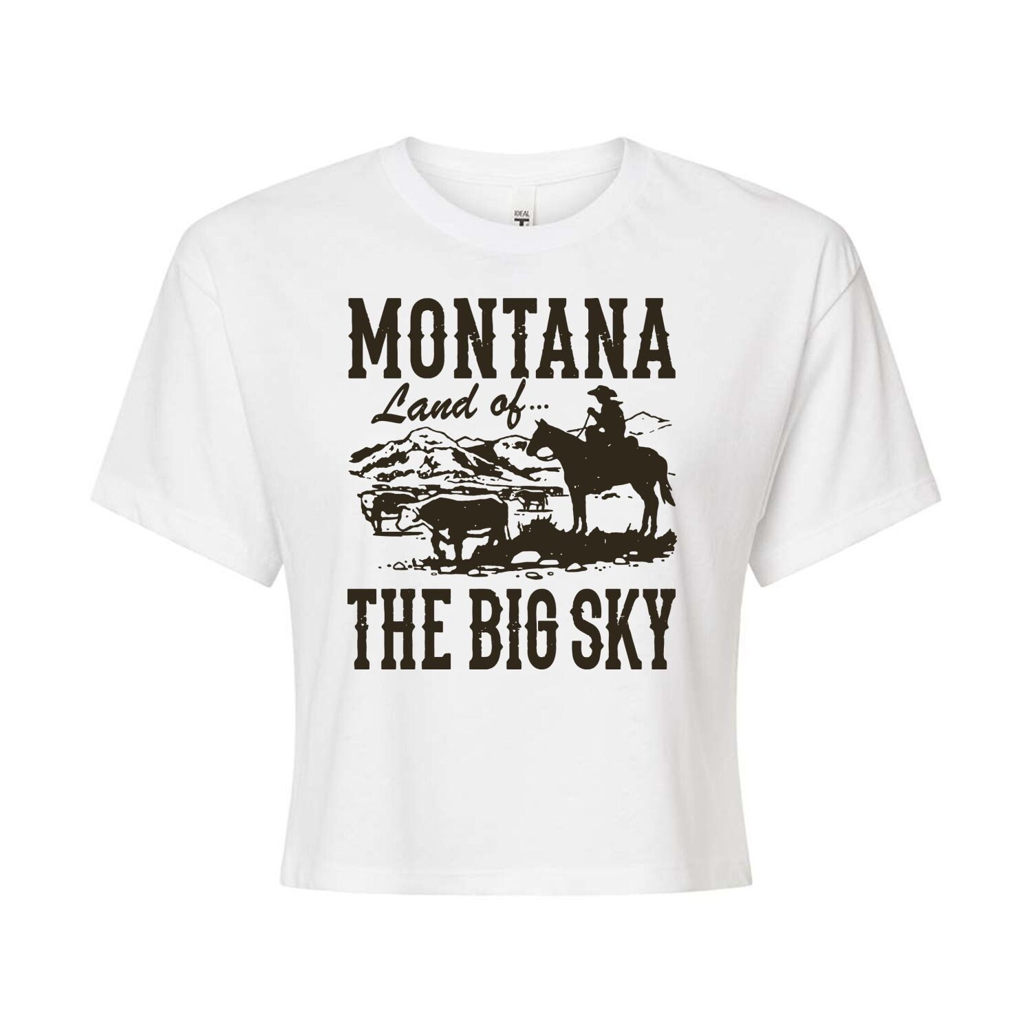 

Укороченная футболка с рисунком Montana для юниоров Licensed Character, белый