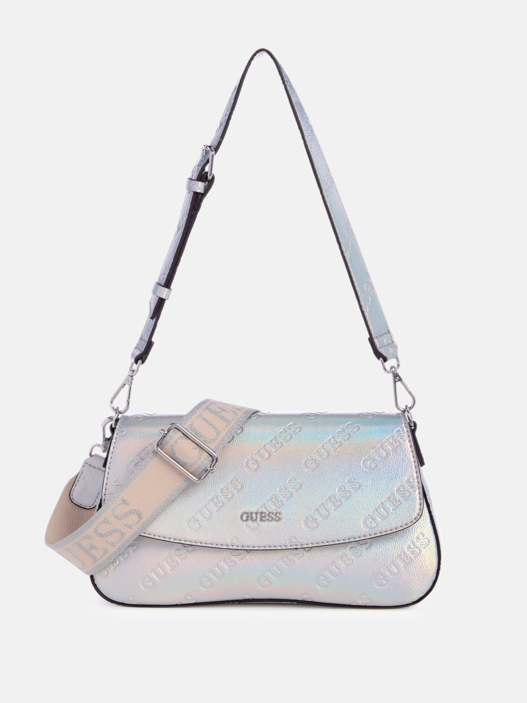 

Сумка через плечо Utopie Metallic Guess Factory, цвет metallic silver