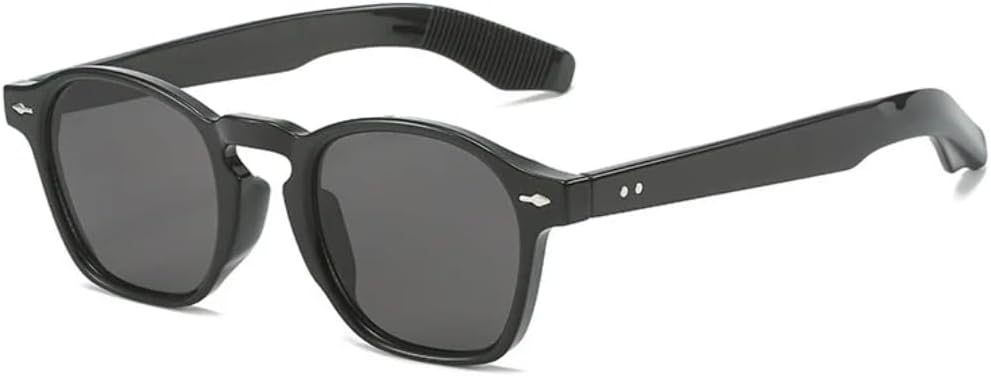 

Модные маленькие солнцезащитные очки для женщин в стиле ретро, ​​круглые, с прозрачными линзами, защита от УФ-излучения UV400, мужские солнцезащитные очки с заклепками, роскошные солнцезащитные очки SZVVBKK, Black