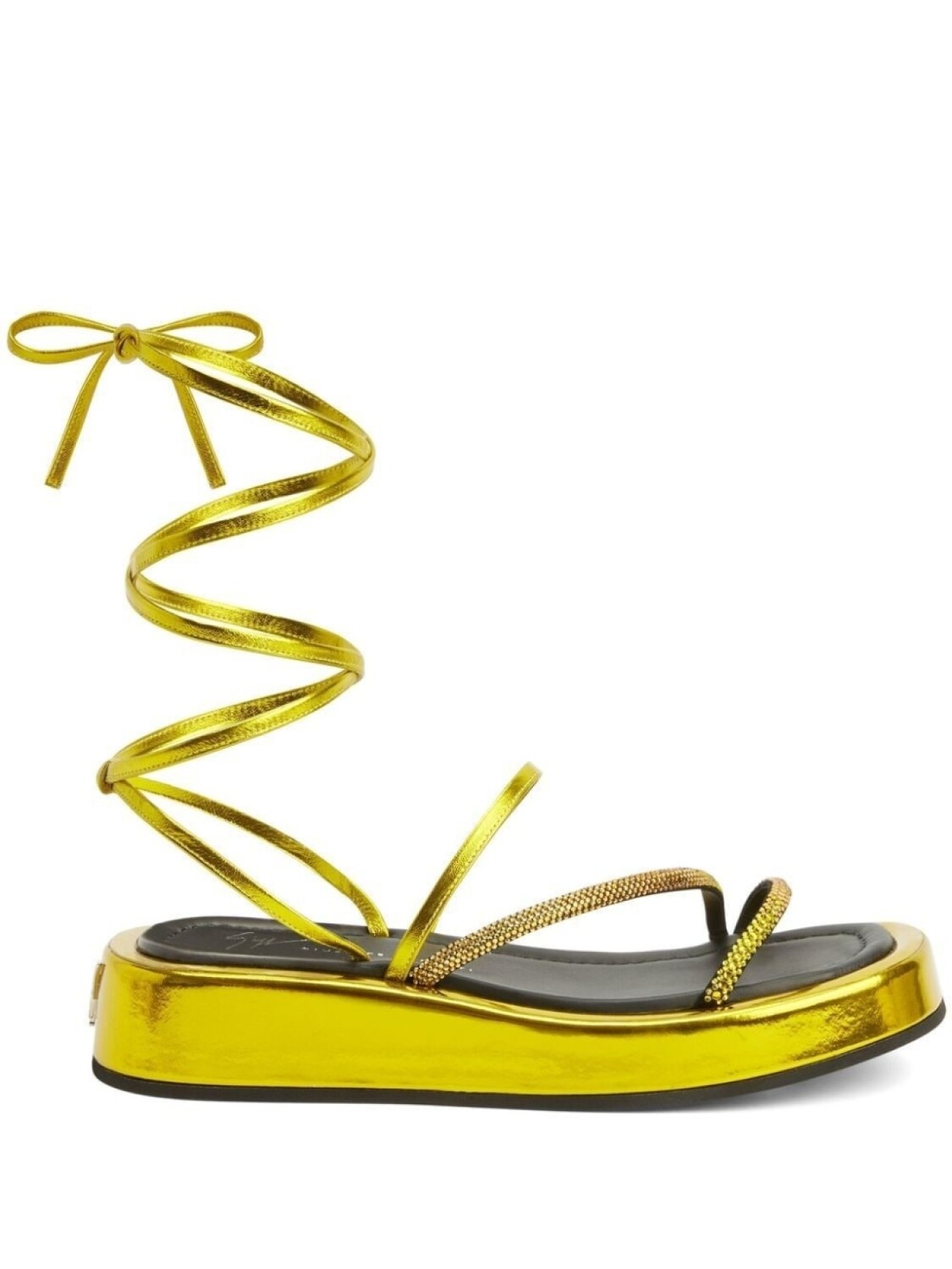 

Giuseppe Zanotti шлепанцы Melburne Laces 32, золотистый