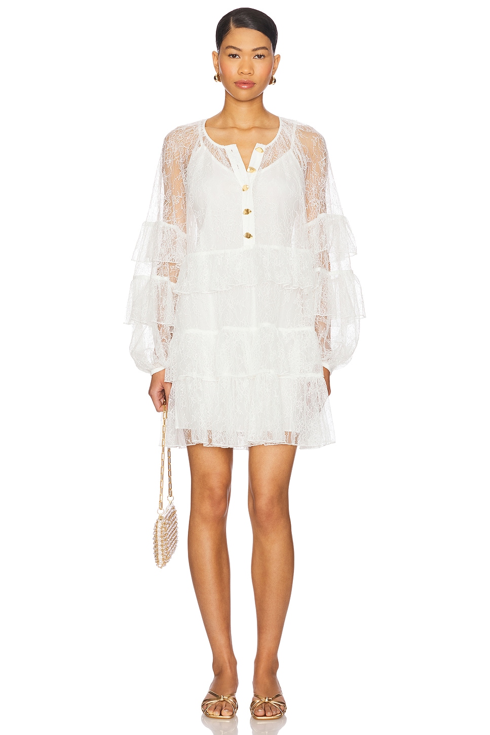

Мини-платье Primrose Aje, ivory